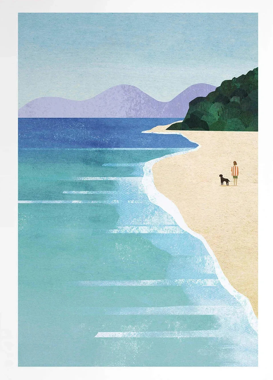 Canvas Painting Wall Art Picture Simple Outdoor Summer Beach Scenery Poster Sunset Surfers Swimming Ocean Living Room Home De Peaceful Pleasures Health and Wellness 9 50x70cm Unframed