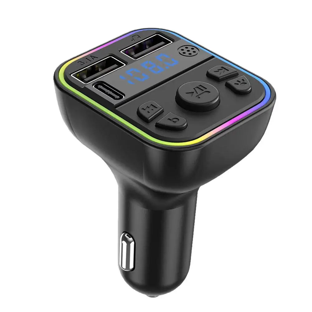 Bluetooth 5.3 FM Transmitter Car Charger | 4 Ports, 48W Fast Charge