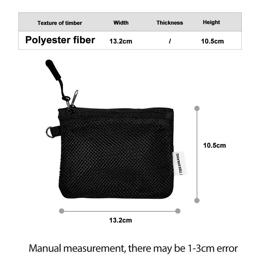 Dual-Layer Mesh Travel Makeup Bag – Mini Zipper Organizer
