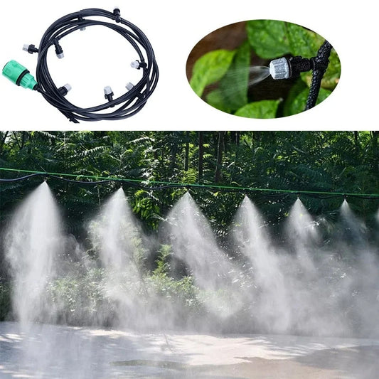 Irrigation 10Meters 10 Sprinklers Nozzles Water Sprayer Misting Fog Peaceful Pleasures Health and Wellness Default Title