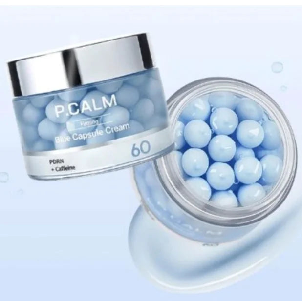 50ml Korean P.CALM PDRN Caffeine Blue Capsule Firming Cream Brand Skin-renewal Smooth Moisturizer Original Capsule Facial Cream Peaceful Pleasures Health and Wellness