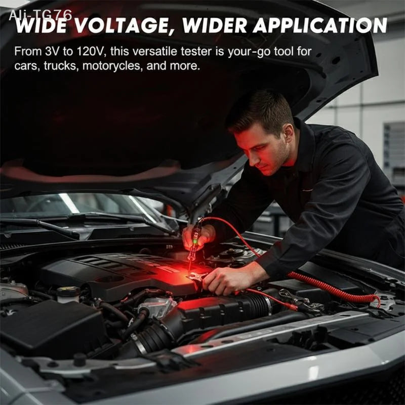 Digital Circuit Tester Pen 3V–120V | Car Truck Voltage Probe