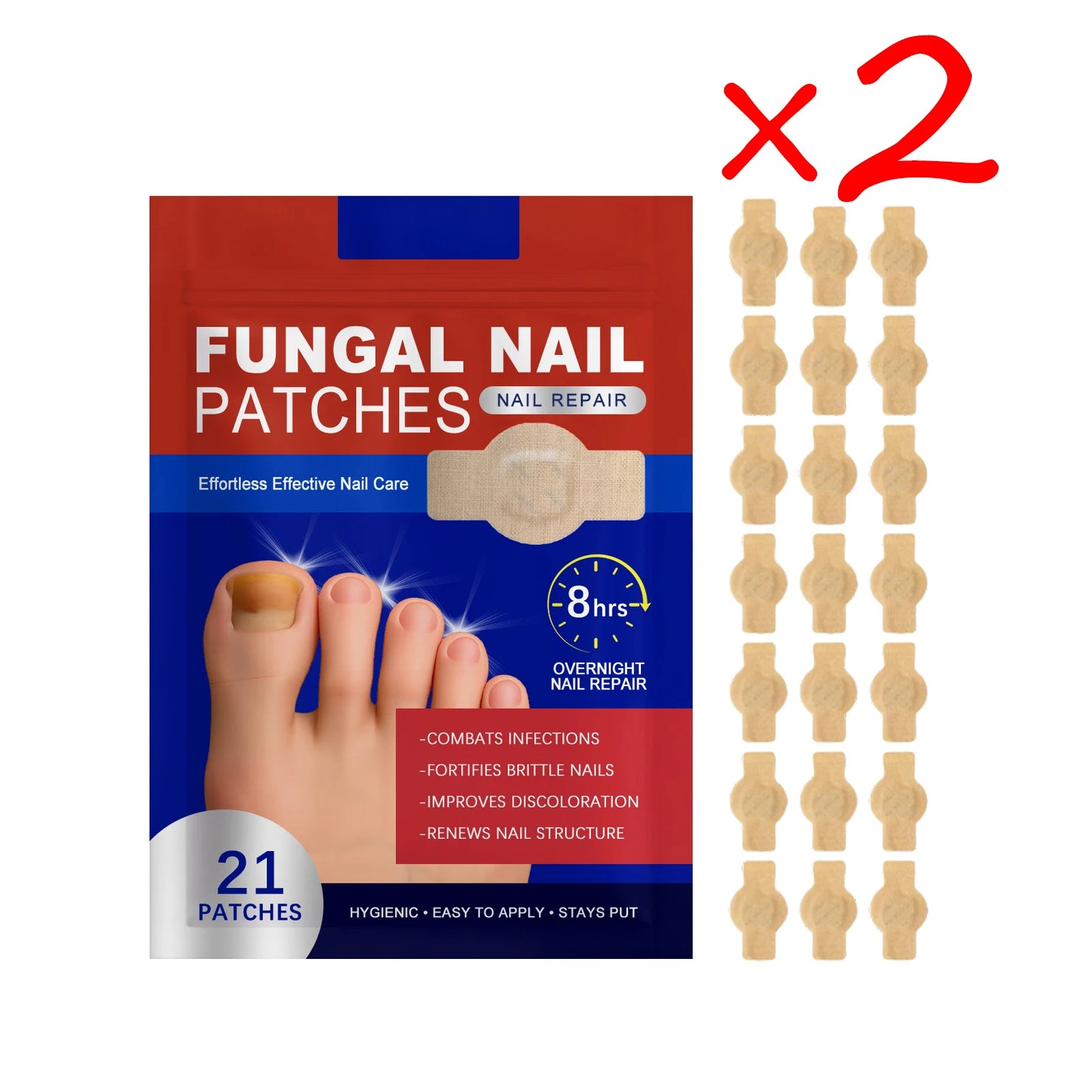 21pc Fungal Nail Repair Patches – Ingrown & Damaged Nail Care