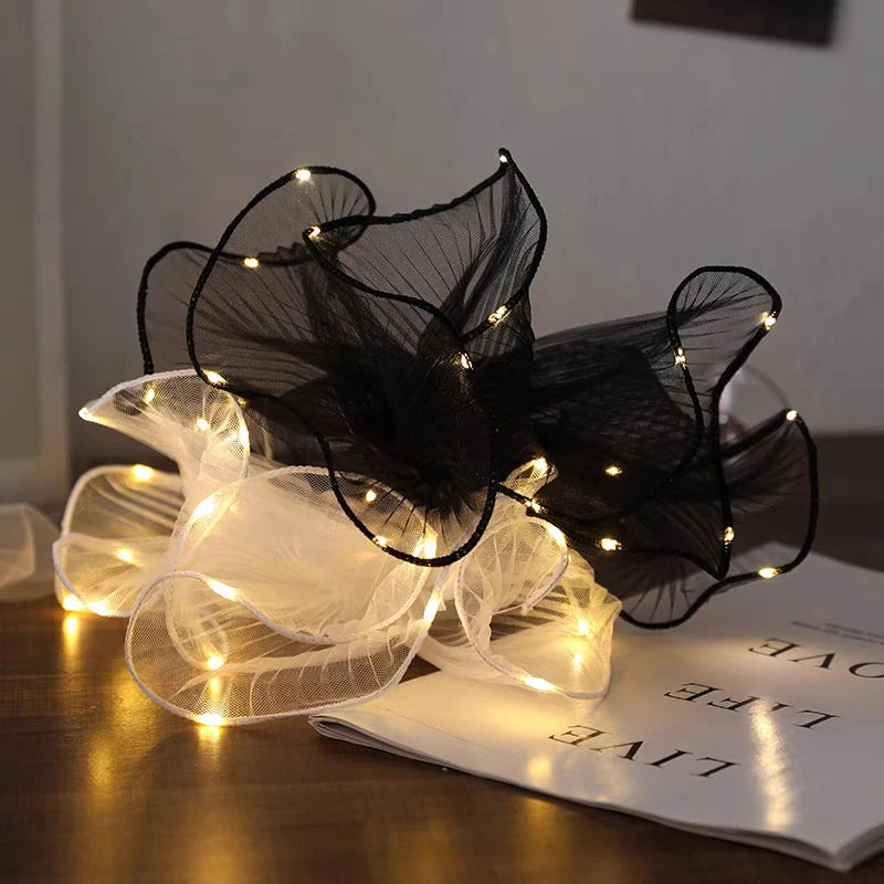 LED Lace Mesh Bouquet Wrapping Yarn | Wedding & Birthday Décor