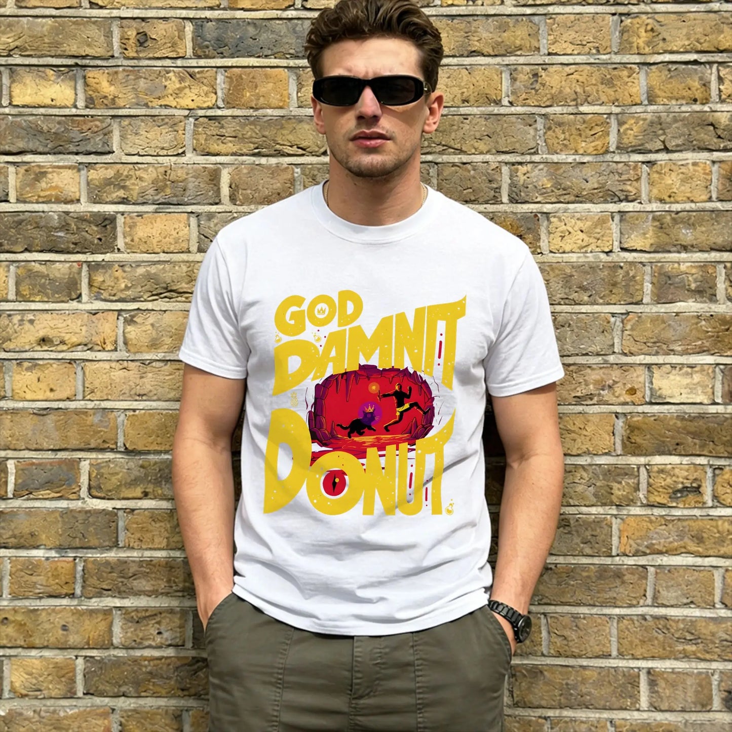 Dungeon Crawler Carl T-Shirt Summer Harajuku T Shirts Men Pure Cotton O Neck Oversized Top Tees Short Sleeve Classic Tshirt Peaceful Pleasures Health and Wellness