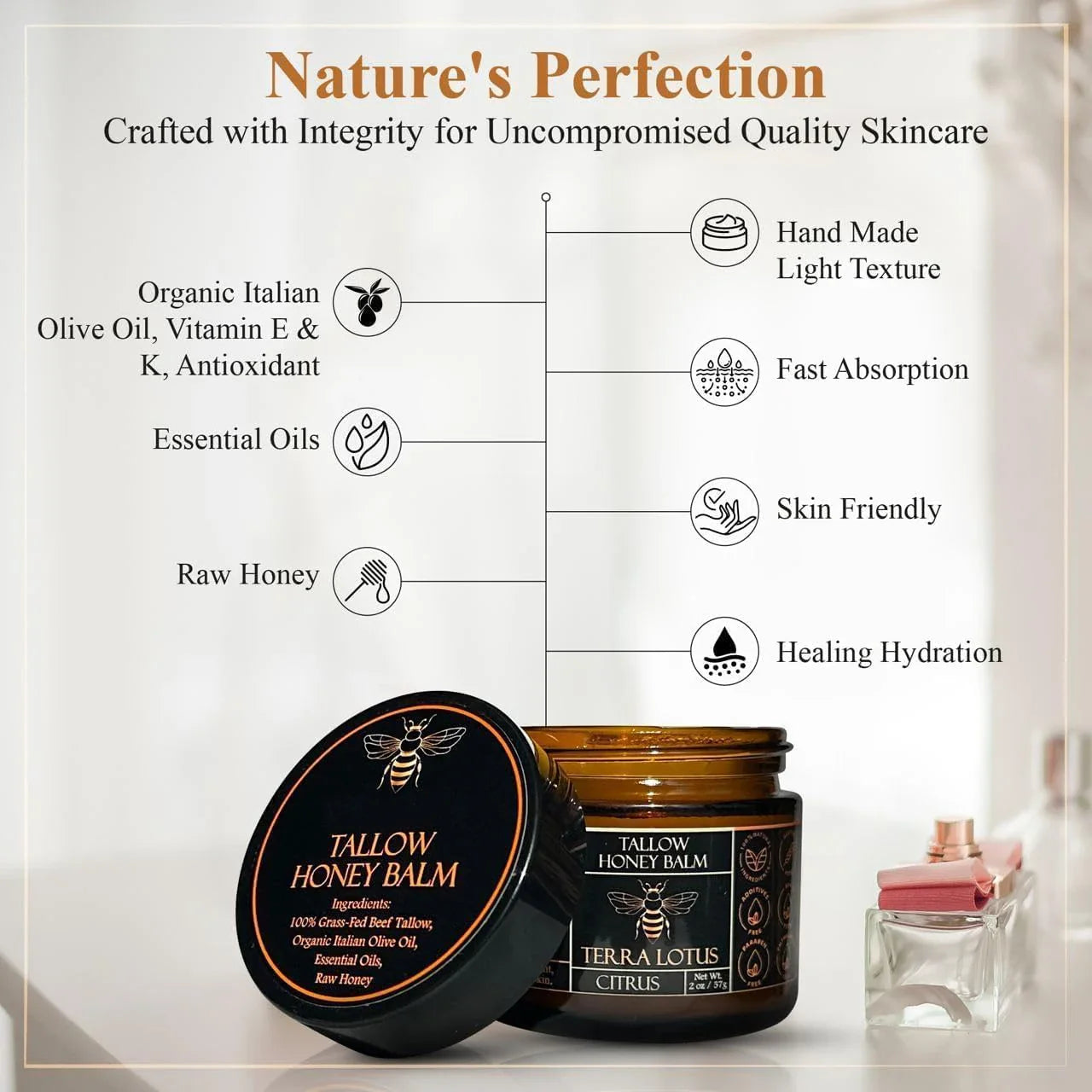 Tallow & Manuka Honey Cream 60g – Nourishing Moisturizer