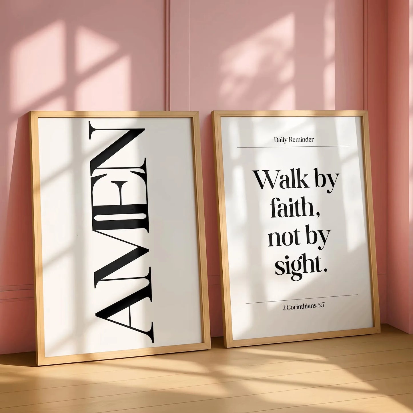 Walk By Faith Bible Verse Canvas Wall Art Print | Home Decor