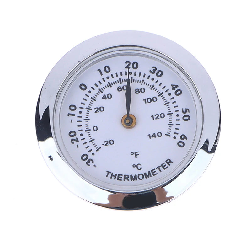 Cigar Box Juggling Moisture-proof Box Direct Pin Embedded 37mm Pointer Mini Gold Silver Thermometer Hygrometer Peaceful Pleasures Health and Wellness Thermometer Silver