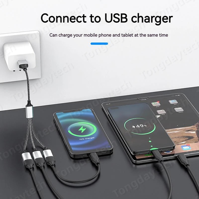 USB-C Hub Splitter 1 to 2/3 Ports | OTG Fast Charging Adapter Peaceful Pleasures Health and Wellness