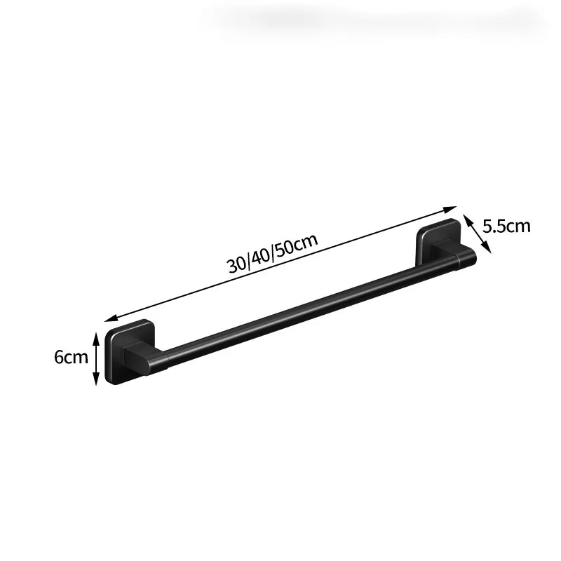No-Drill Self-Adhesive Towel Bar | Aluminum Towel Rack