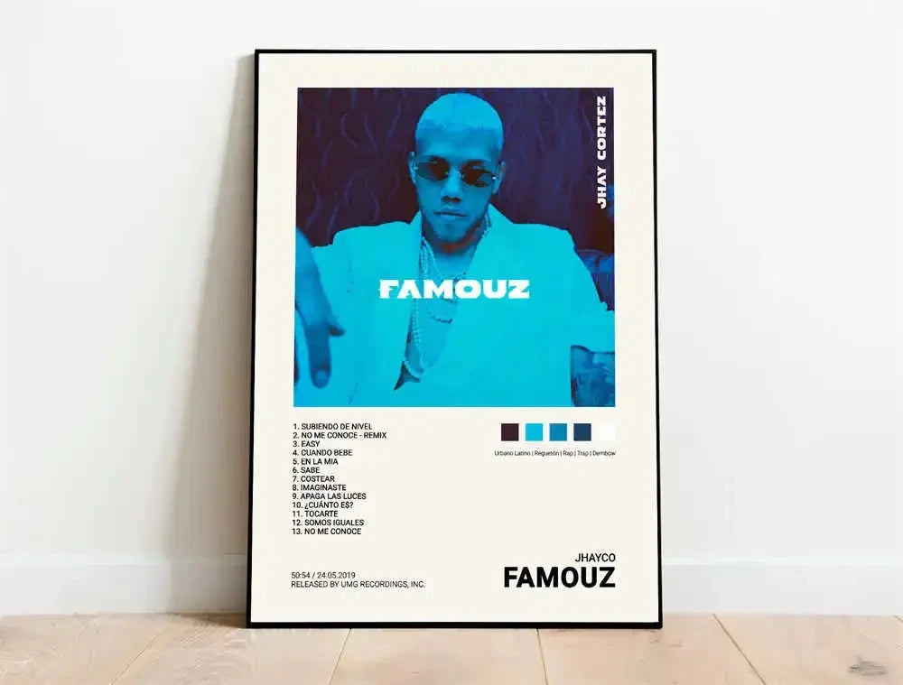 Latin Rapper Music Canvas Wall Art | Quevedo Feid Rauw Alejandro