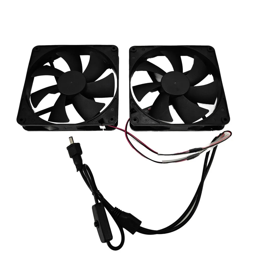 12W Solar Dual Fan Kit – IP65 Waterproof Outdoor Ventilation