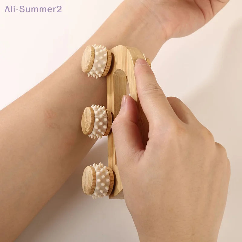 Wooden Massage Roller Tool, Manual Wooden Massager, Wood Back Massage Roller For Neck Leg Back Deep Tissue Muscle Massage Peaceful Pleasures Health and Wellness