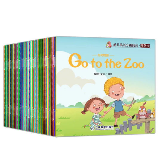 Video Reading Children's English Early Learning Picture Book Peaceful Pleasures Health and Wellness 60pcs sets