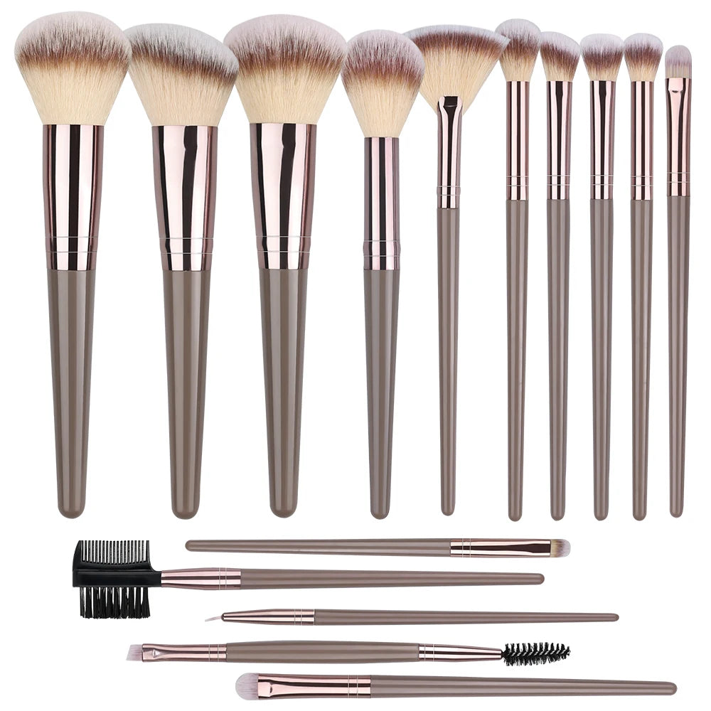 RUNTOIN 3-20Pc Makeup Brush Set | Blush, Foundation & Eyeshadow