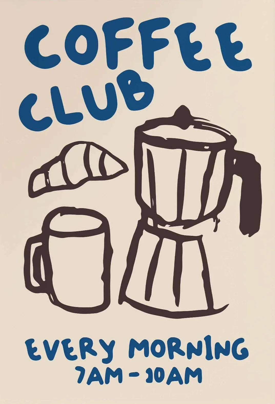 Retro Coffee Café Canvas Wall Art | Kitchen Decor Gift