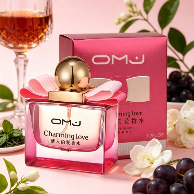 Charming Love Women's Perfume 50ml Long-lasting Fresh Citrus Lychee Fruity Scent Perfume Romantic Elegant Date Perfume Peaceful Pleasures Health and Wellness