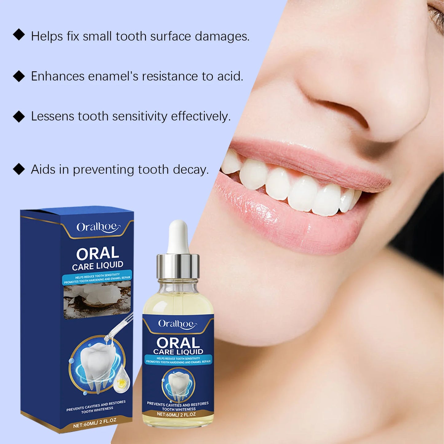Dental Repair Drops Fix Small Tooth Surface Damages Anti Sensitivity Prevent Tooth Decay Relieve Gum Pain Dental Soothing Serum Peaceful Pleasures Health and Wellness
