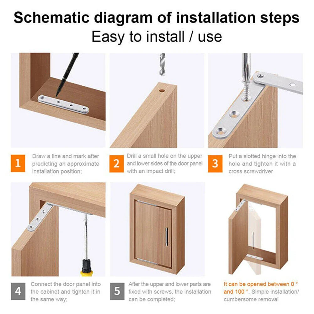 Stainless Steel Invisible Pivot Door Hinge | Hidden Axis S/M/L