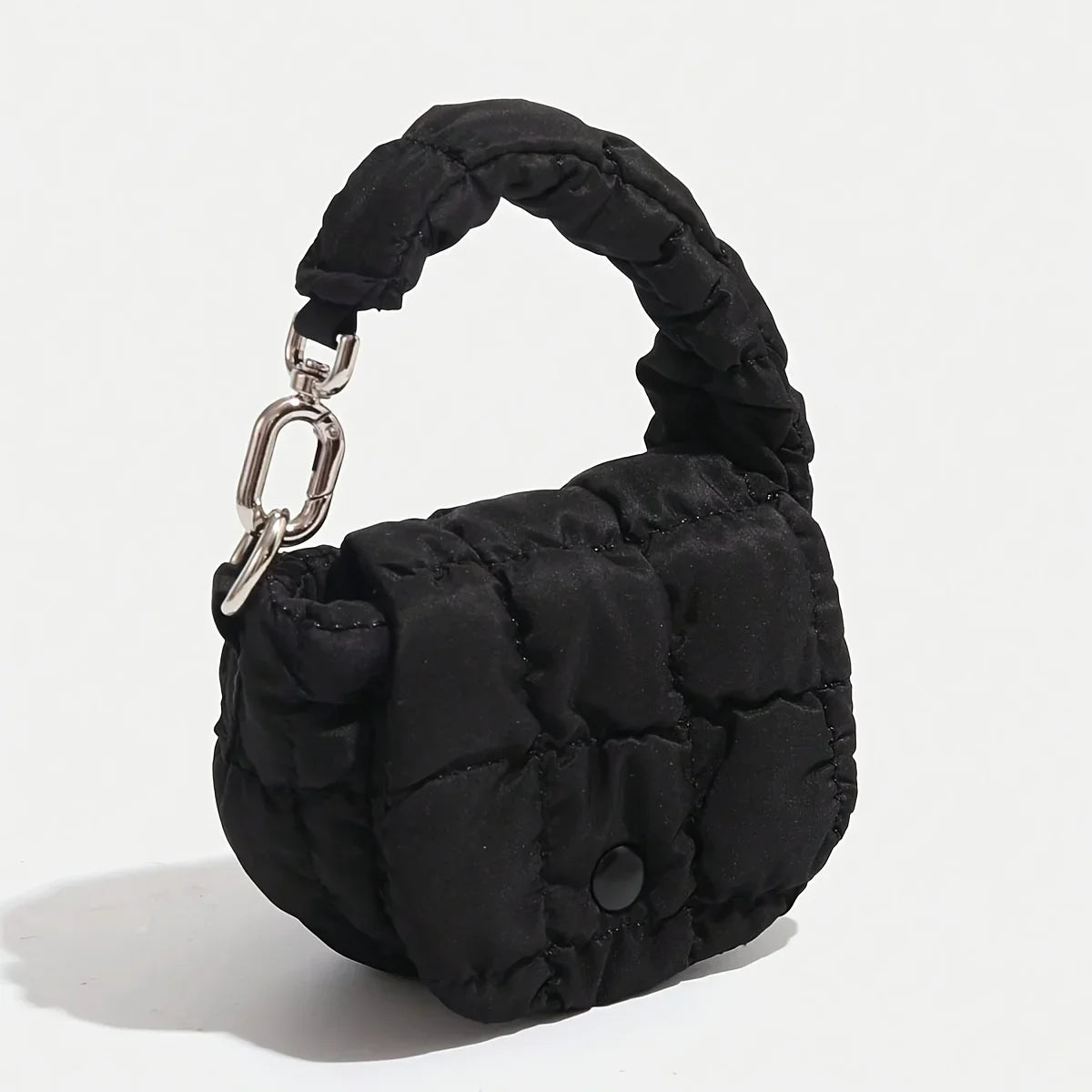Black Mini Cloud Waist Pack | Nylon Fanny Bag with Coin Purse Mini Waist Pack Peaceful Pleasures Health and Wellness Black