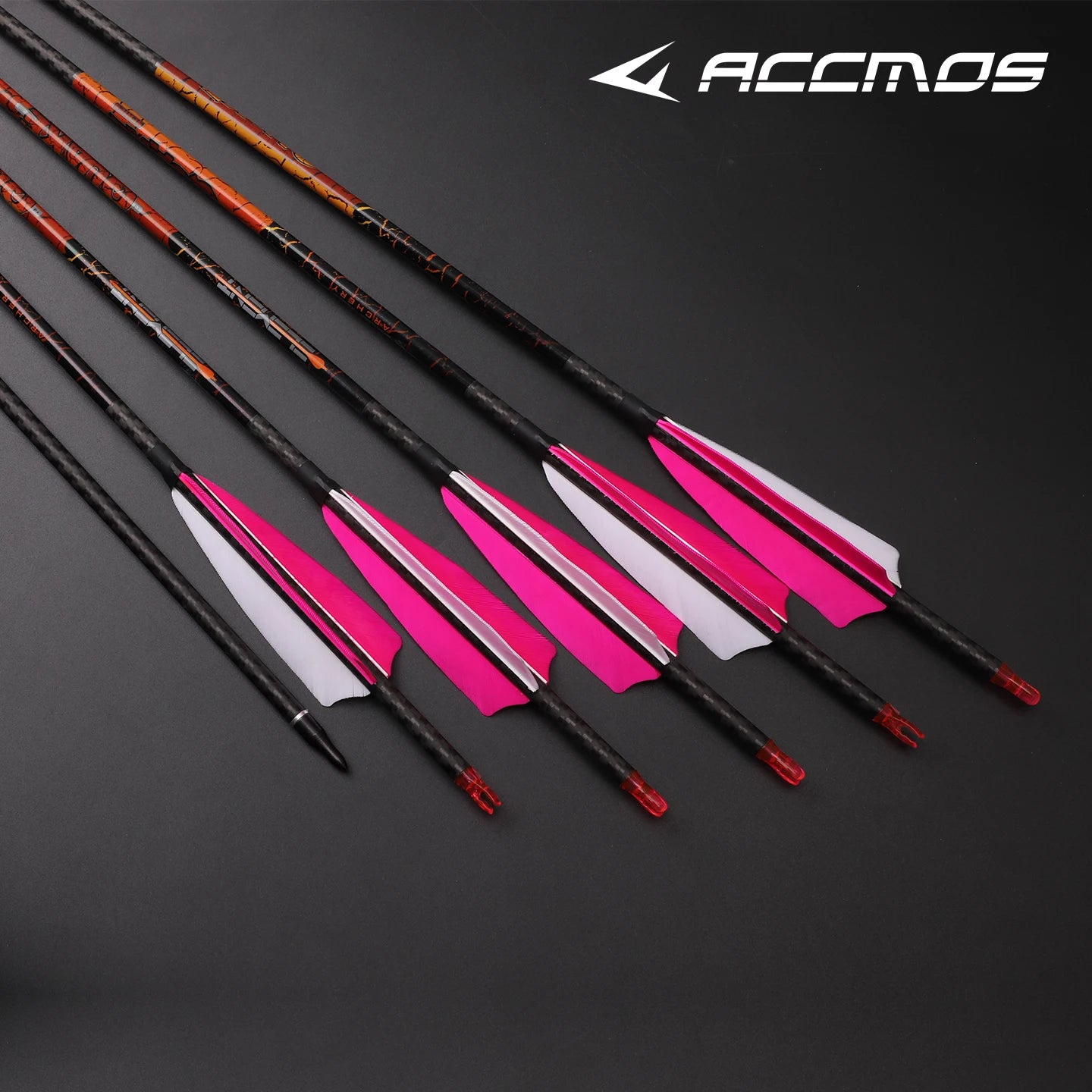 6 Pure Carbon Arrows ID6 Spine 300 350 400 500 Turkey Feather Arrow