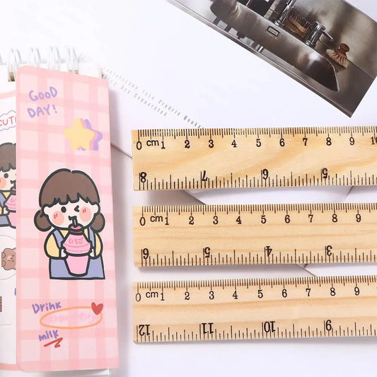 School Supplies Desk Accessories Teacher Student Children Stationery Drawing Rulers Wooden Rulers Rulers Straight Rulers Peaceful Pleasures Health and Wellness 15cm