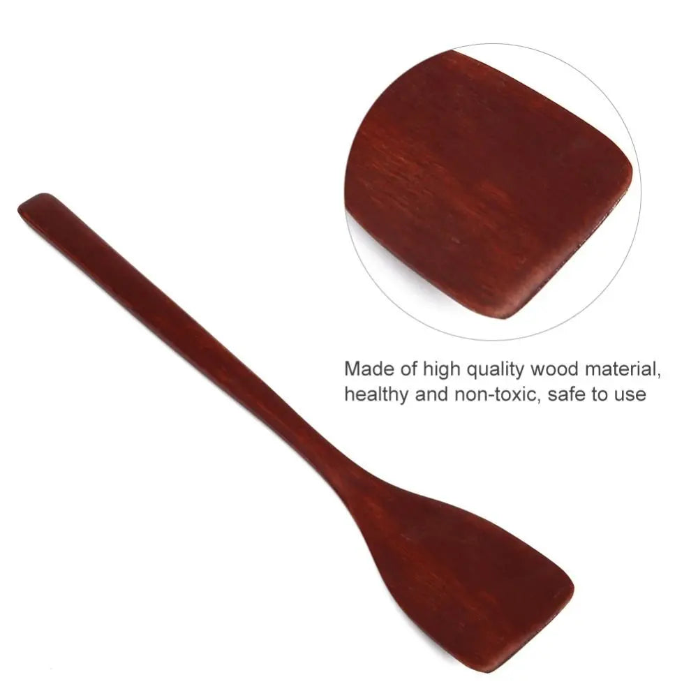 Kitchen Utensils No Stick Wooden Spatula High Heat Sturdy Wooden Turner Premium Flat Frying Spatula Stir-Fry Peaceful Pleasures Health and Wellness