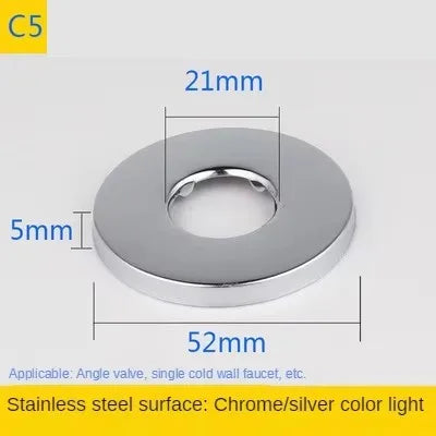 2PCS Stainless Steel Faucet Decorative Cover 1/2" & 3/4" Pipe