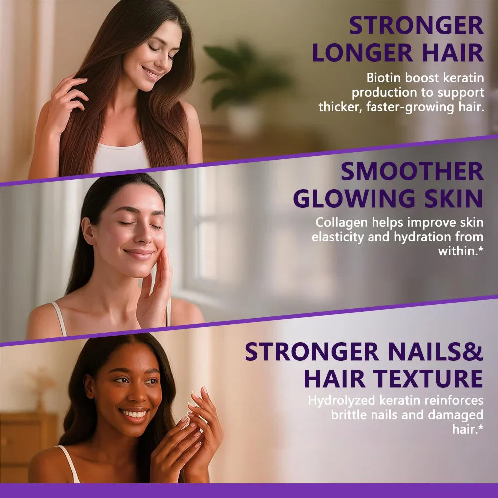 Biotin 25000 mcg + Collagen & Keratin – Hair, Skin & Nails