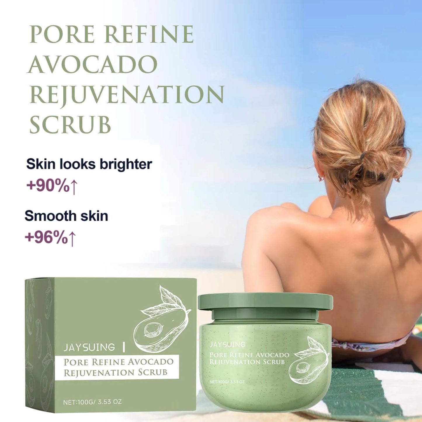 Avocado Scrub Exfoliator for Body Care and Skin Brightening Peaceful Pleasures Health and Wellness