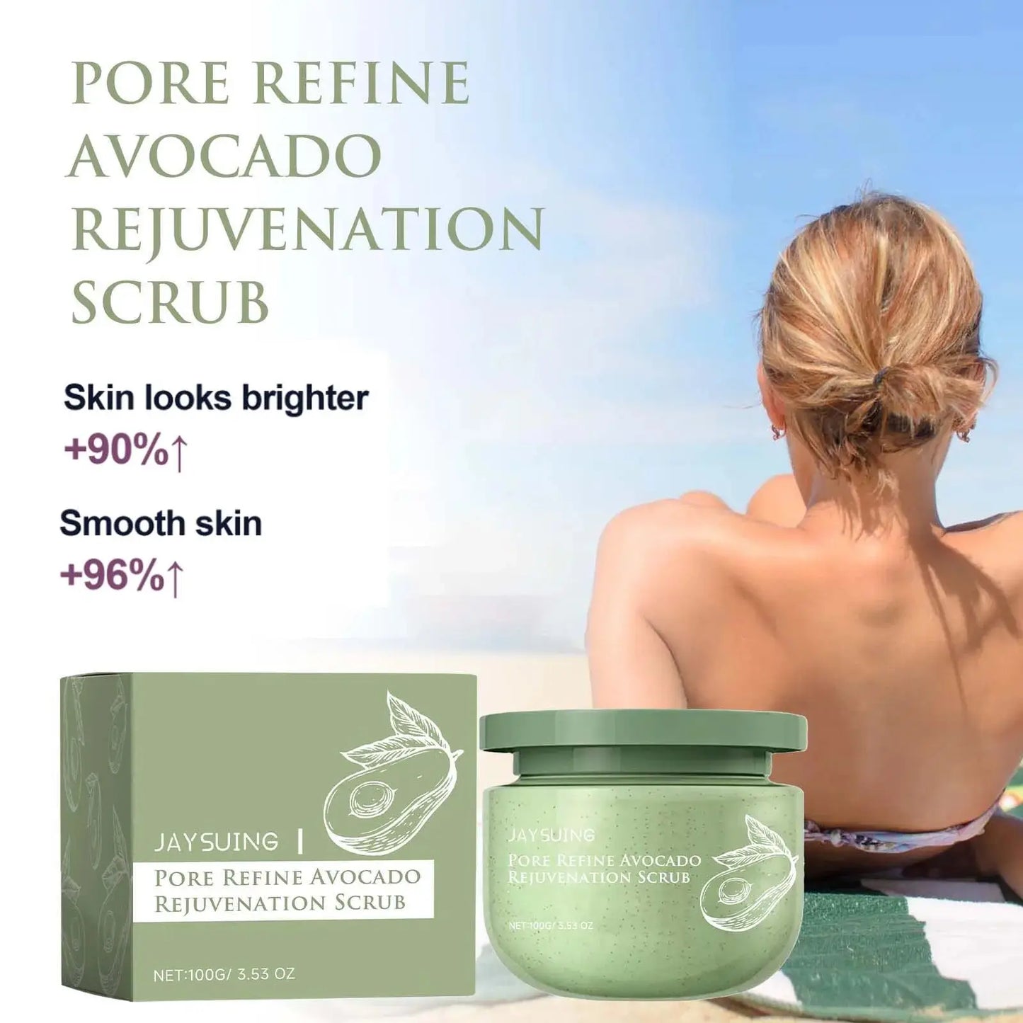 Avocado Scrub Exfoliator for Body Care and Dullness Elimination Peaceful Pleasures Health and Wellness