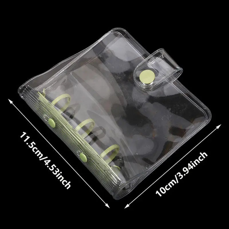 Pocket Photo Album 3-Inch Miniature Collectors Album for Cards Polaroids Solid Color 3-Ring Binder Compact Kpop Storage Book Peaceful Pleasures Health and Wellness