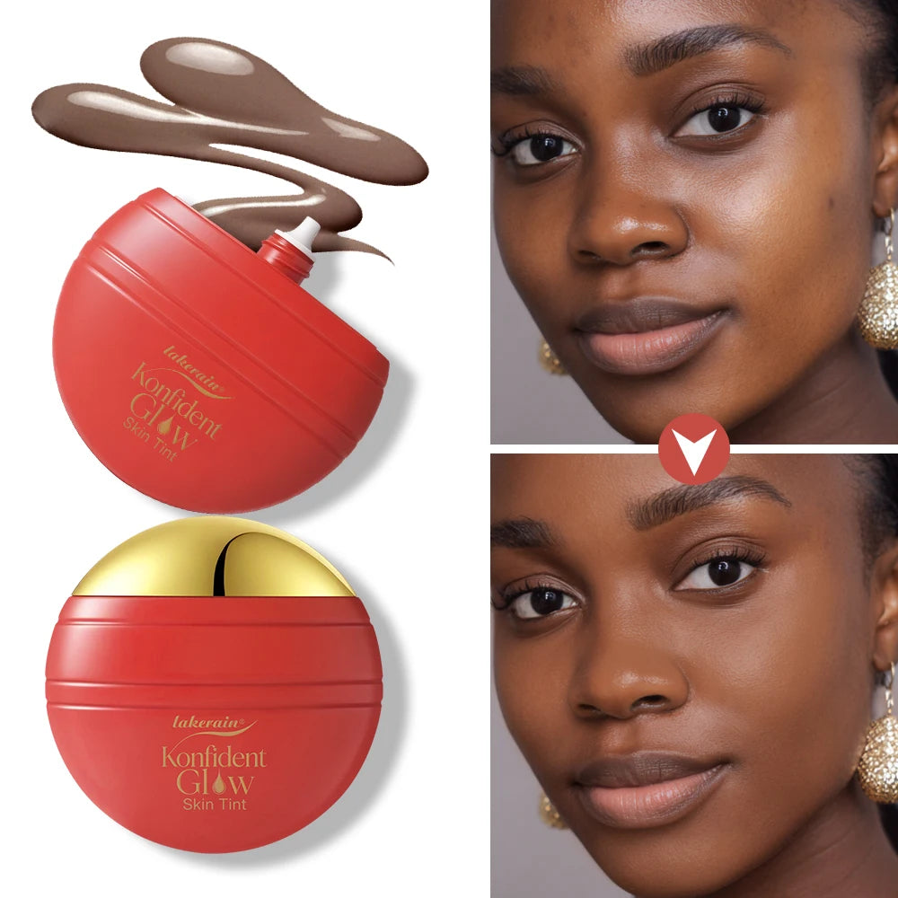 Konfident Glow Skin Tint Waterproof Hydrating Skin Foundation Coverage 30 ml Oil-Free Long - Lasting Glass-Skin Foundation Clean Peaceful Pleasures Health and Wellness