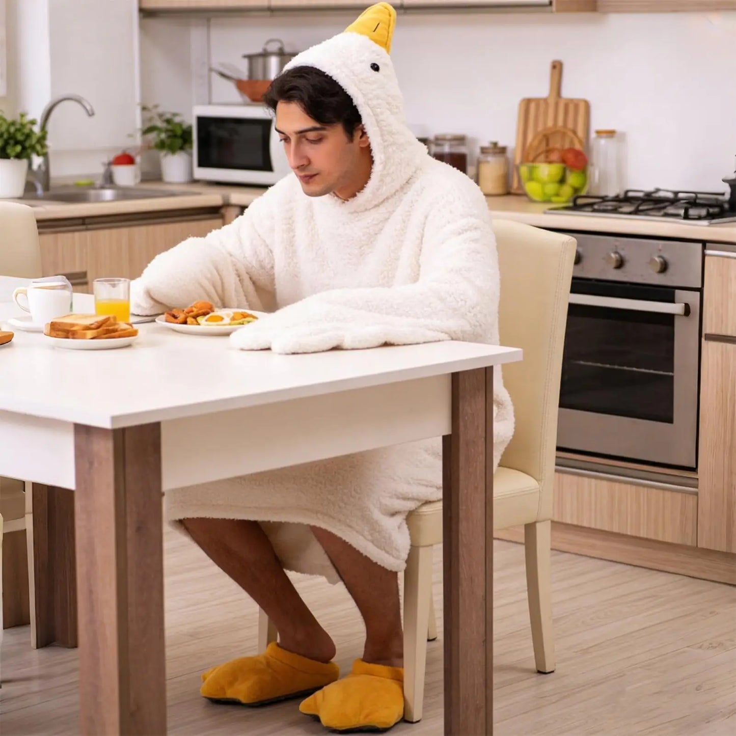 Goose Wearable Blanket Hooded Onesie – Adults & Kids + Shoes