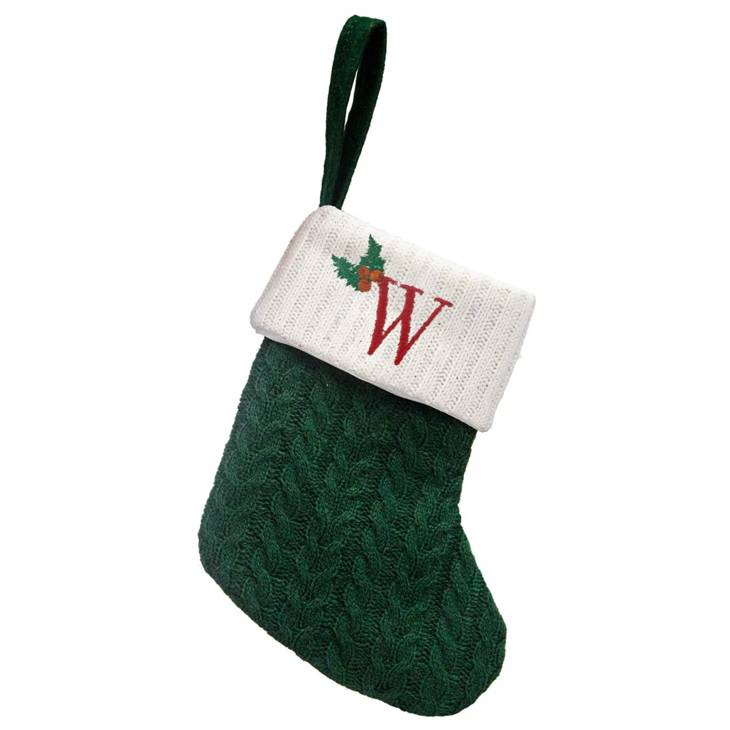 Embroidered Knit Christmas Stocking | Festive Holiday Décor