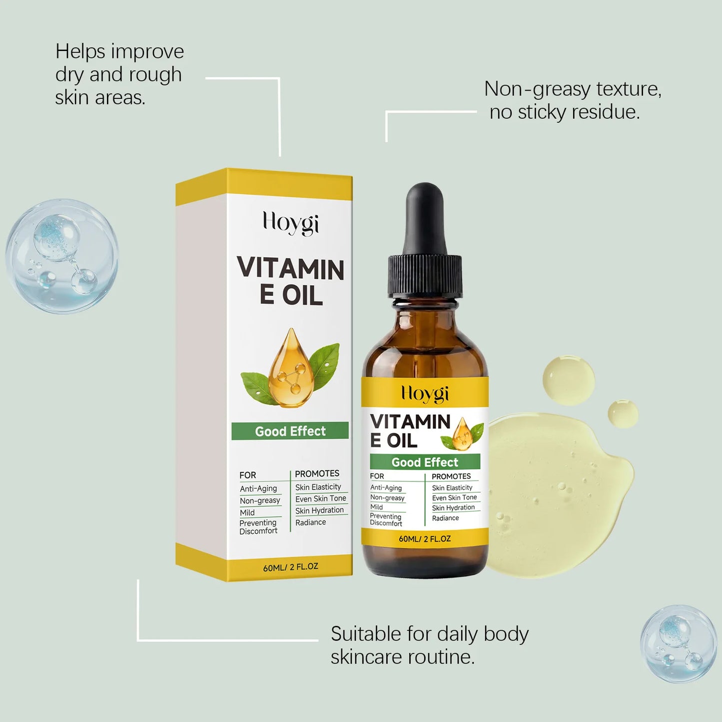 Vitamin E Oil for Face, Body, Nails & Hair – Hydrating 60ml