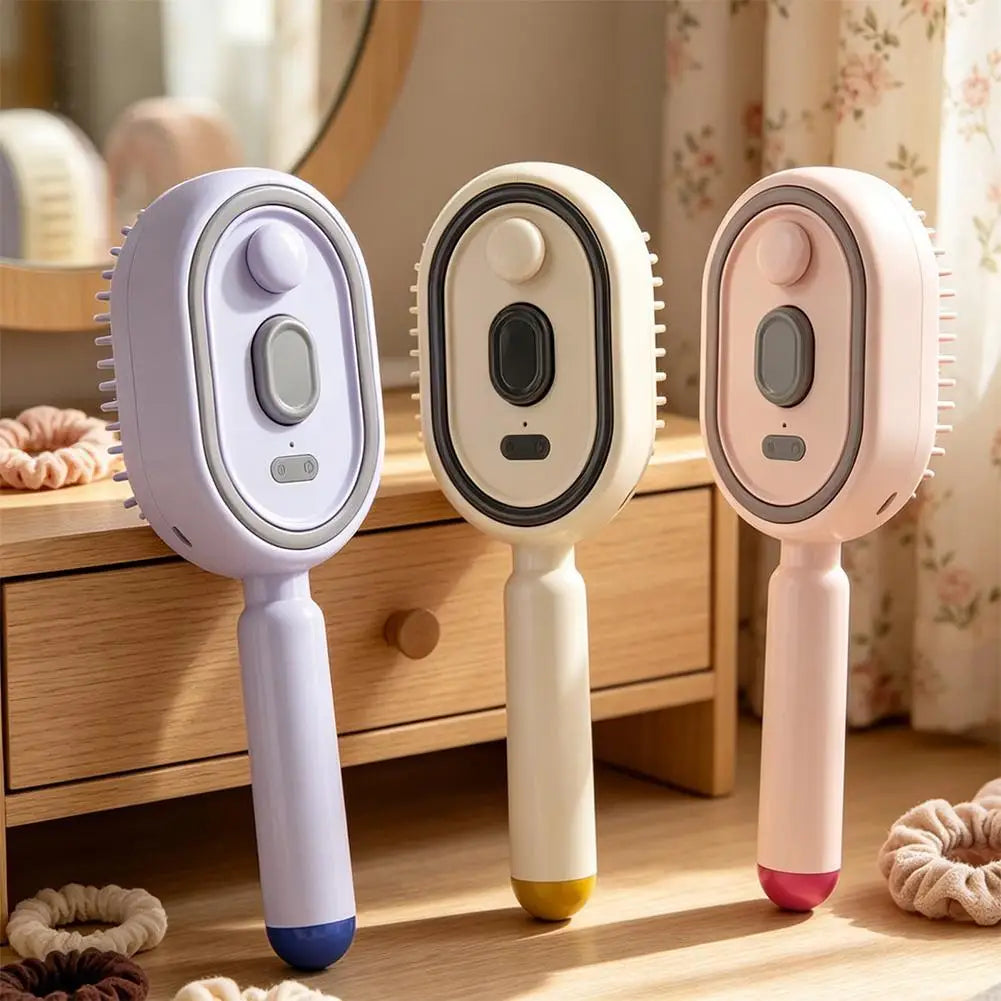 Electric Scalp Massager Comb – Spray, Vibration & Oil Mist