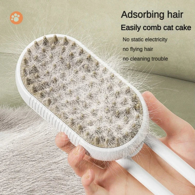 3-in-1 Electric Steam Pet Grooming Brush for Dogs & Cats