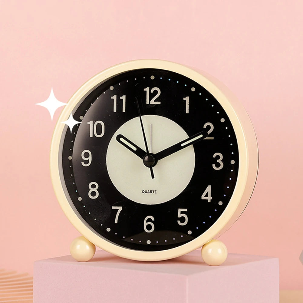 Retro Desk Clock,Glow-in-the-Dark Battery Operated Alarm Clock,Multifunctional Table Clock Battery Powered-No Cords For Kitchen, Peaceful Pleasures Health and Wellness