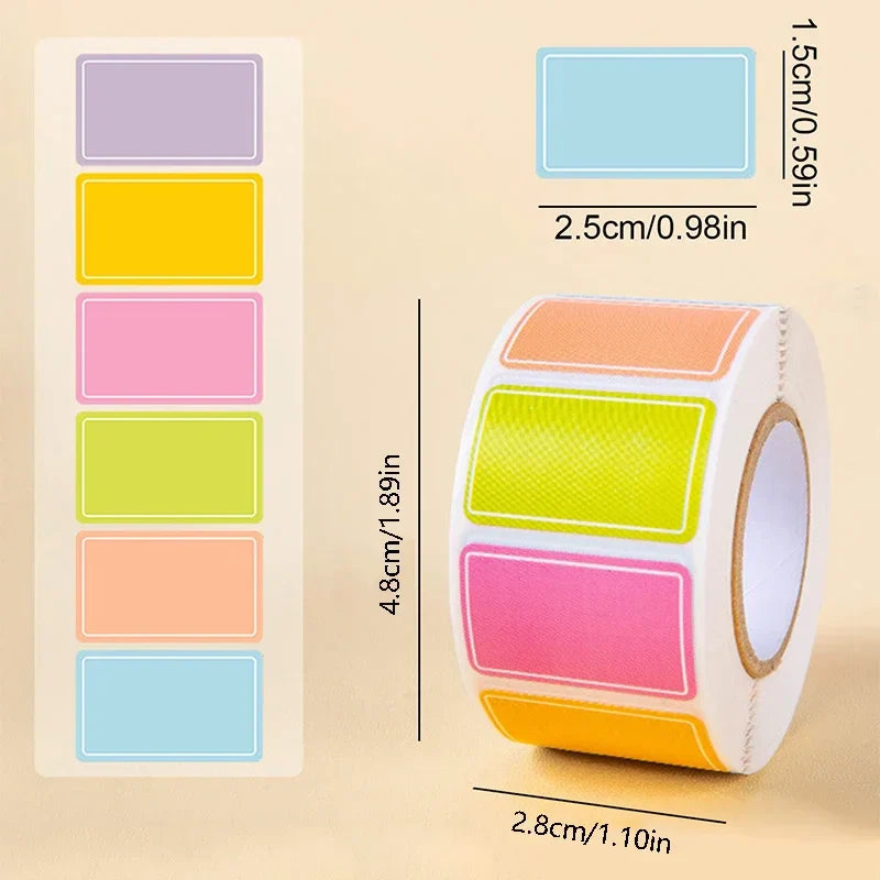 500-Piece Waterproof Color-Coded Index Tabs & Sticky Labels
