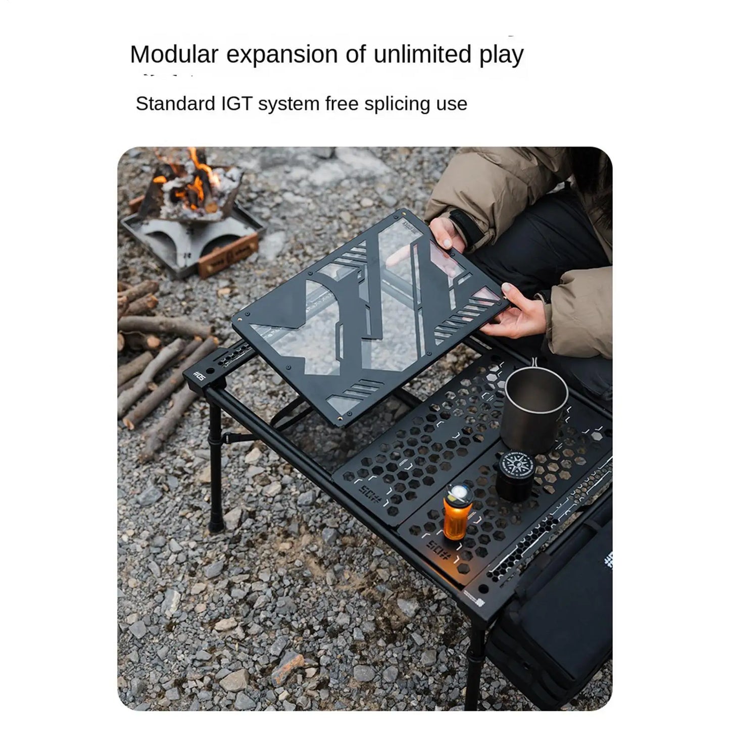 Aluminum Folding Camp Table – Adjustable, Non-Slip & Portable