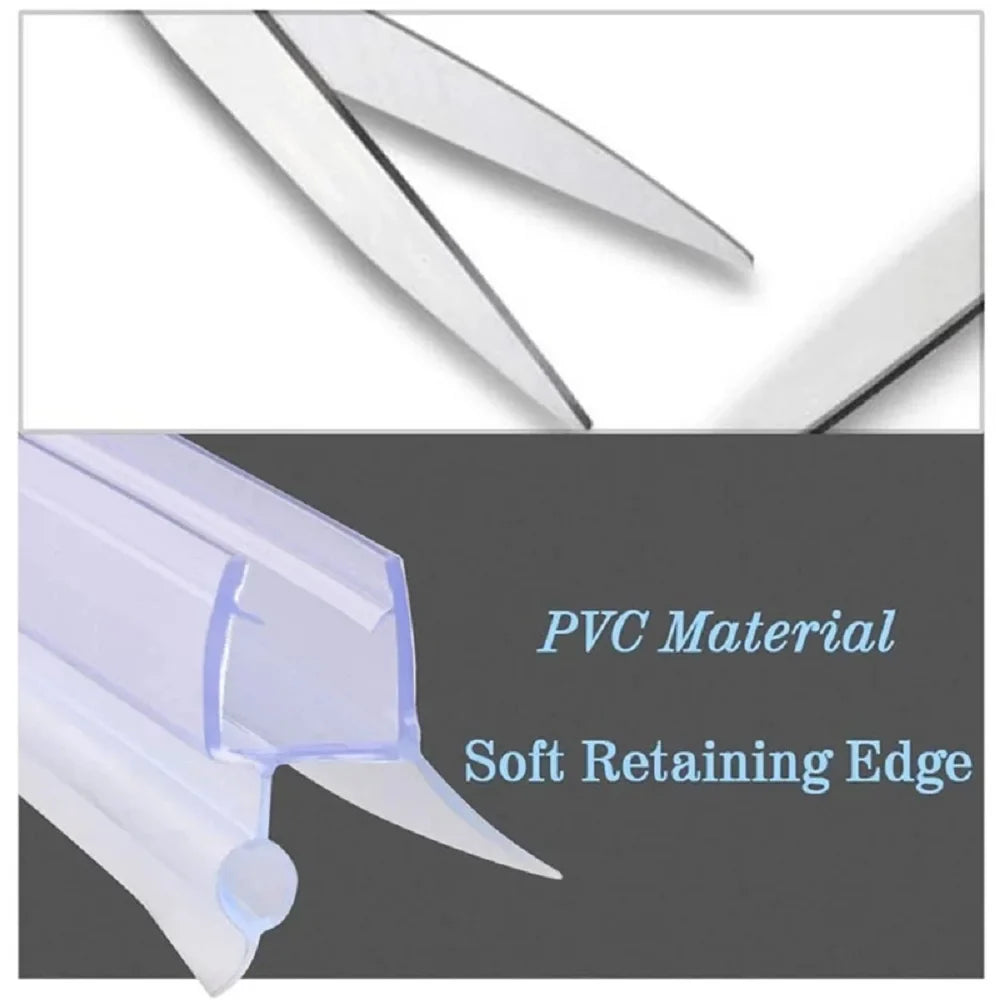 PVC Shower Door Seal Strip – Glue-Free Waterproof Glass Gap