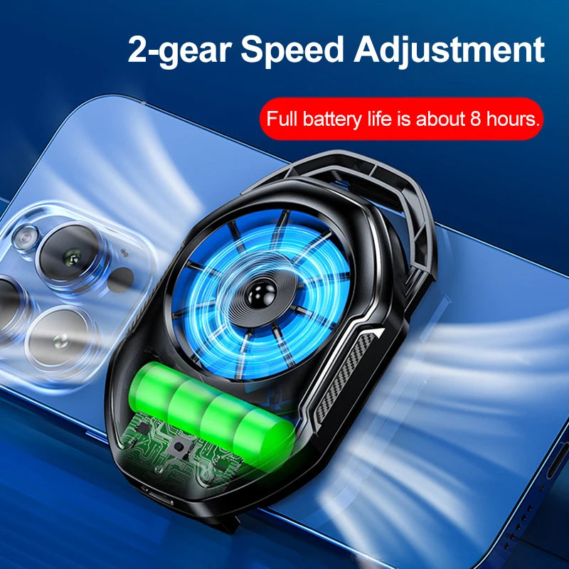 Cooler For Cell Phone Cooler Fan Gaming Mobile Fan Rechargeable Portable Fan Cooling Fan For Phone Radiator For Phone Shark Fan Peaceful Pleasures Health and Wellness
