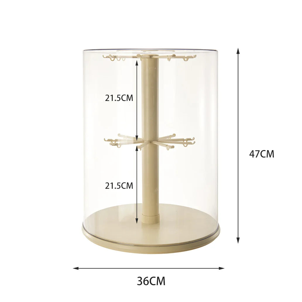 360° Rotating Transparent Display Case - Perfect for Large Plush Dolls & Blind Box Collectibles (Hanging/Wall-Mounted) Peaceful Pleasures Health and Wellness 2 Layer