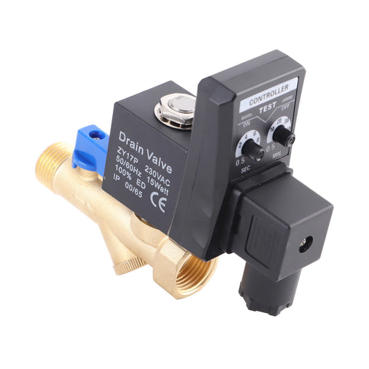 G1 2 DN15 Automatic Electronic Timed Drain Valve Air Condensate Peaceful Pleasures Health and Wellness AC110V
