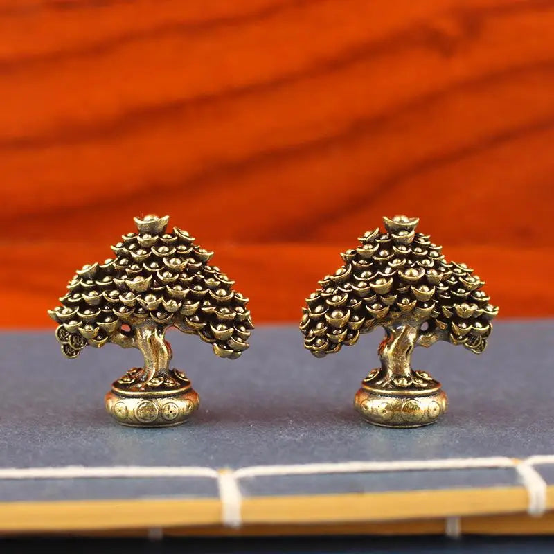 Feng Shui Brass Money Tree Sculpture | Prosperity Home Decor