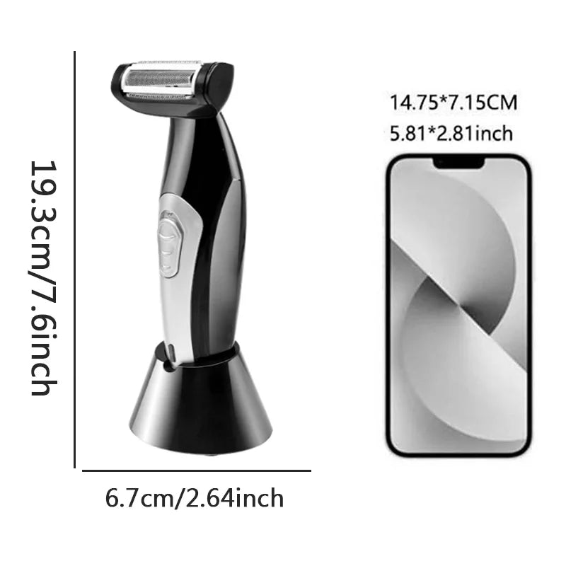 Long-handled body hair shaving knife, men's back shaving knife, grooming tool for removing and trimming body hair. Peaceful Pleasures Health and Wellness