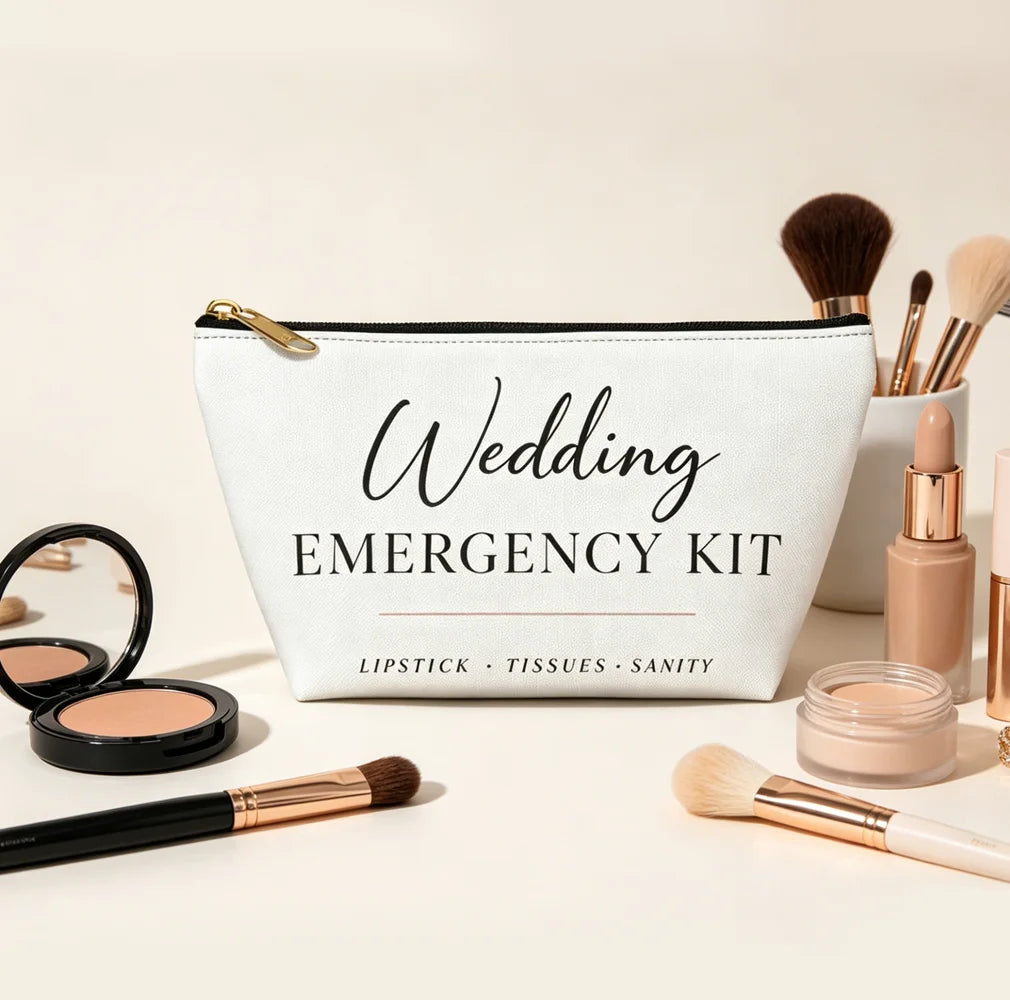 Bridal Emergency Kit Cosmetic Bag | Bride & Bridesmaid Gift Bridal Cosmetic Bag Peaceful Pleasures Health and Wellness