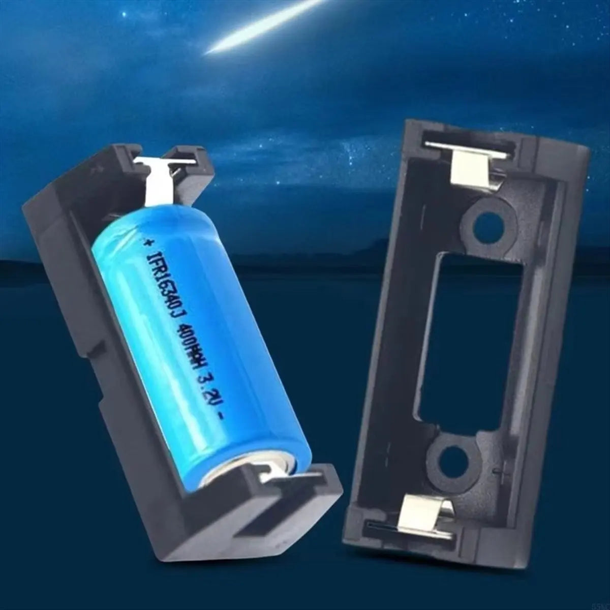 2-Pack CR123A 16340 LIR123A Battery Holder 3V PCB Mount Peaceful Pleasures Health and Wellness Default Title