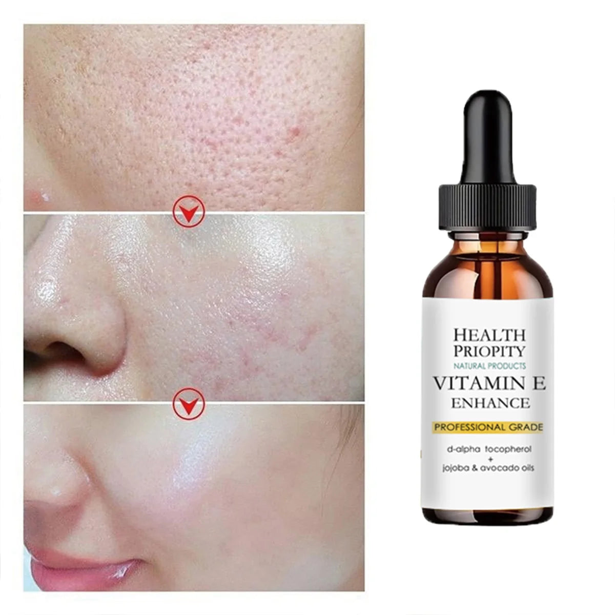 Face Essence Essential OilsVitamin E Skin Oil 100% Nature Face Serum Anti-Wrinkle Moisturizing Tight Whitening Skin Care Essence Peaceful Pleasures Health and Wellness